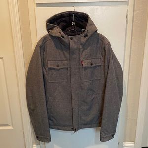 NWOT Levi’s Heather Gray Lined Hooded Jacket (M)